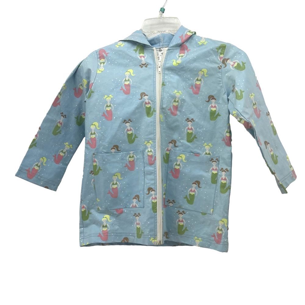 Ma Mère Boutique Blue Kids' Raincoat w Mermaids